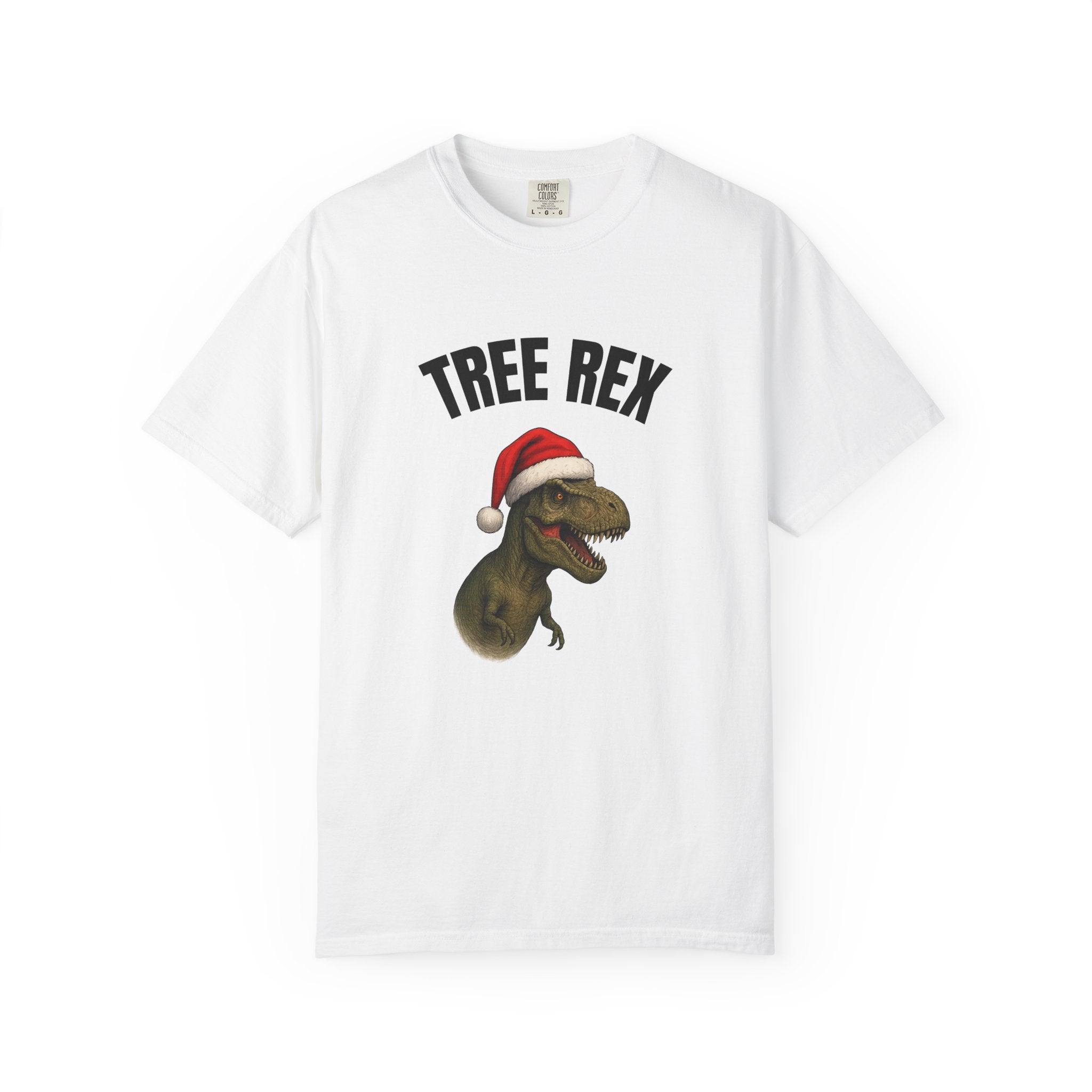 Christmas Dino T-Shirt, Funny T-Rex Shirt, Holiday Humor Tee, Tree Rex Gift, Unisex Festive Apparel