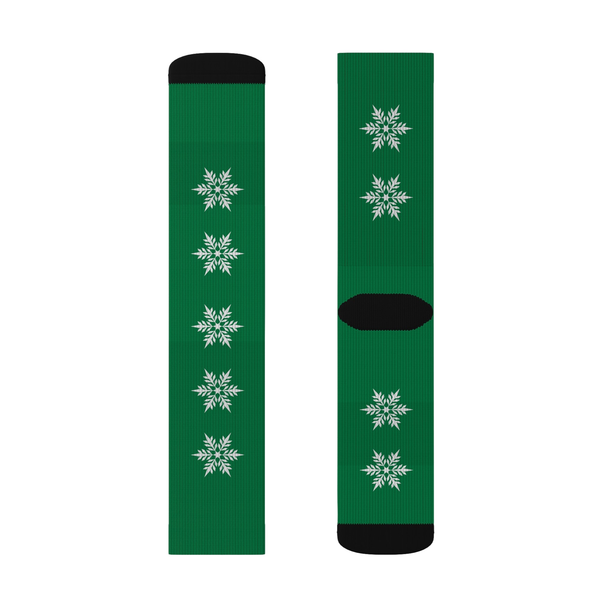 Festive Snowflake Sublimation Socks for Holiday Cheer