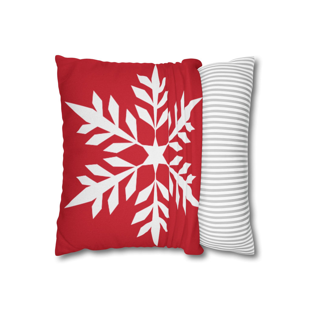 Cozy Holiday Pillowcase with Snowflake Design
