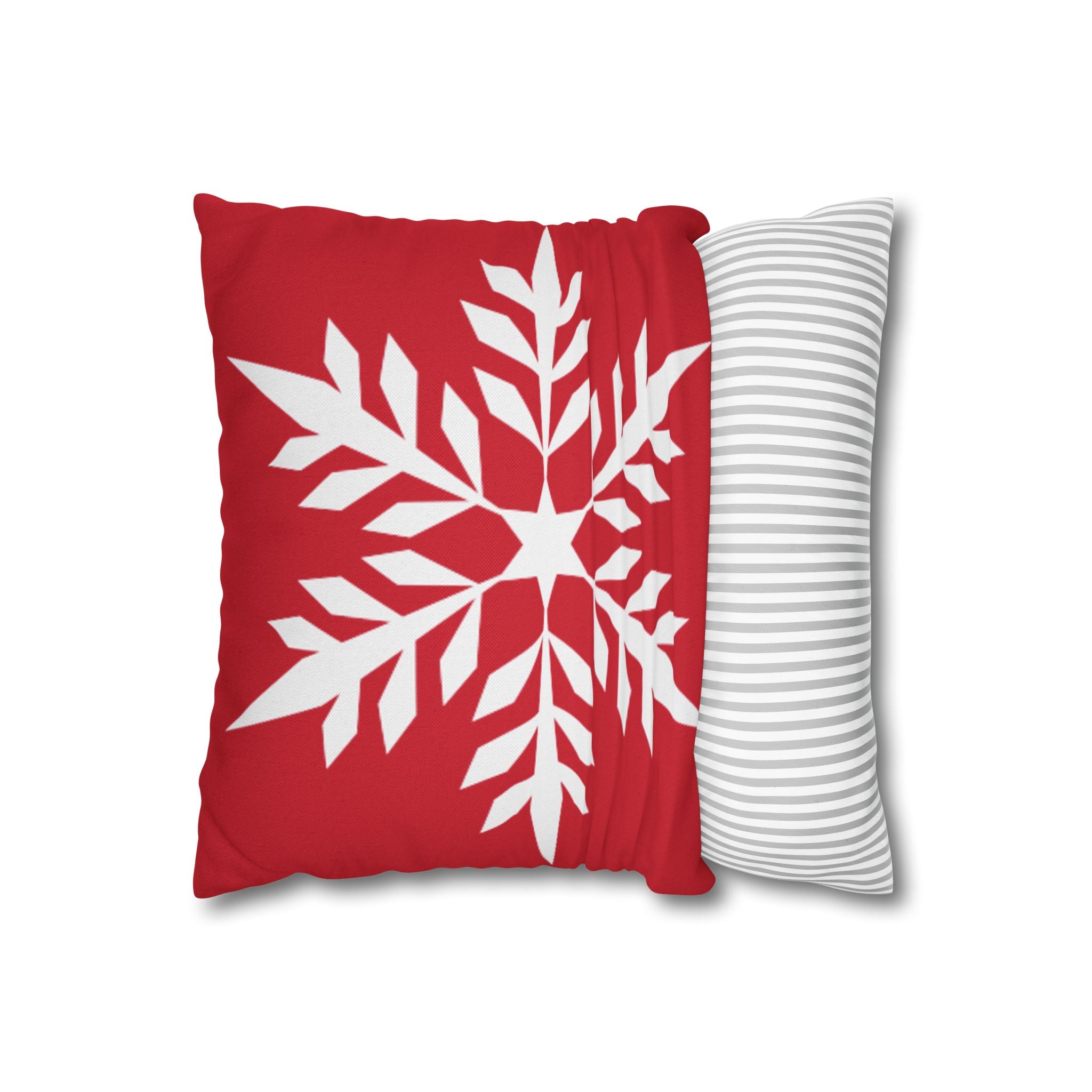 Cozy Holiday Pillowcase with Snowflake Design