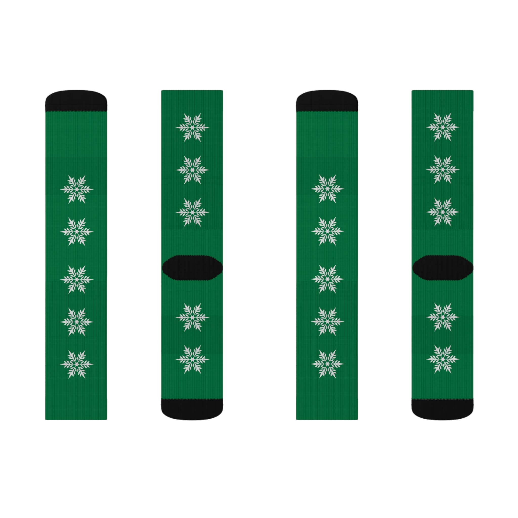Festive Snowflake Sublimation Socks for Holiday Cheer