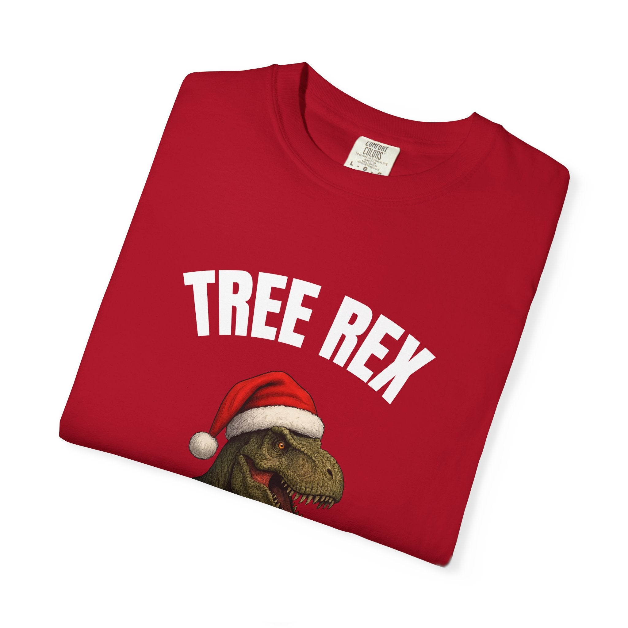 Christmas Dino T-Shirt, Funny T-Rex Shirt, Holiday Humor Tee, Tree Rex Gift, Unisex Festive Apparel