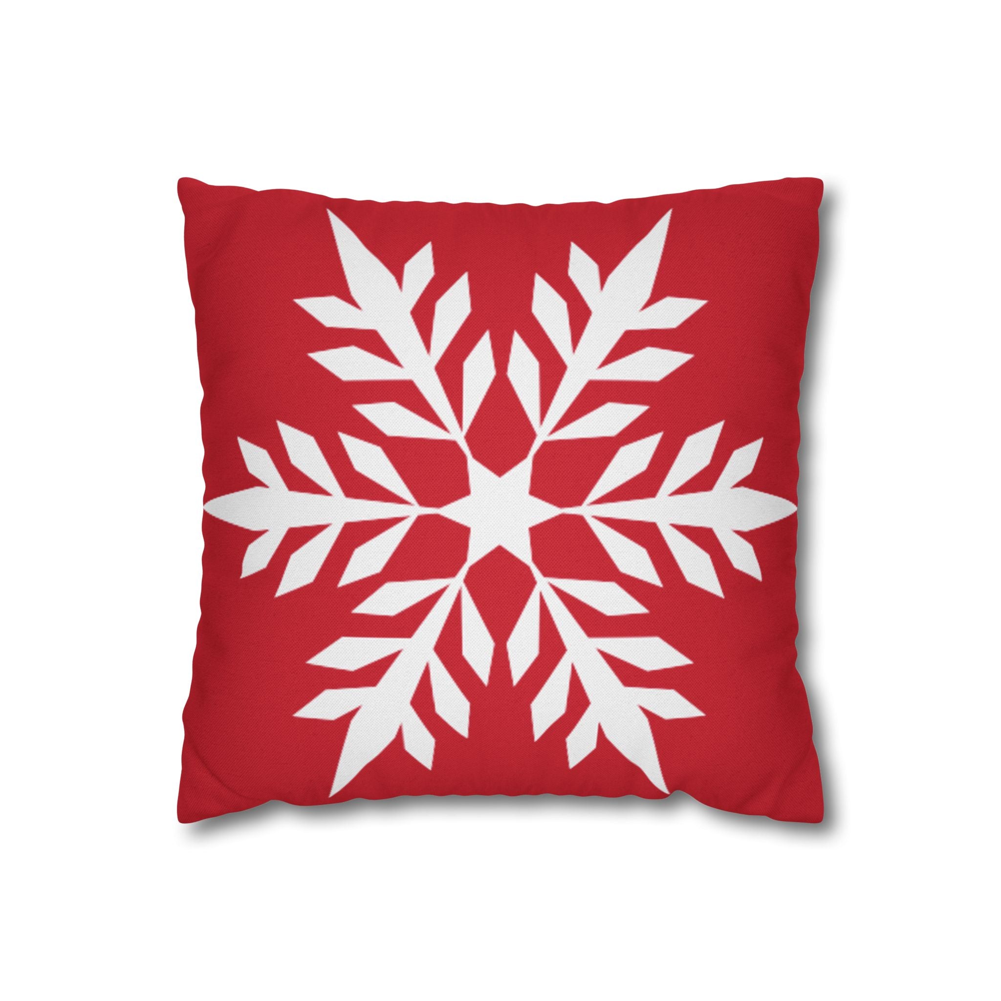 Cozy Holiday Pillowcase with Snowflake Design