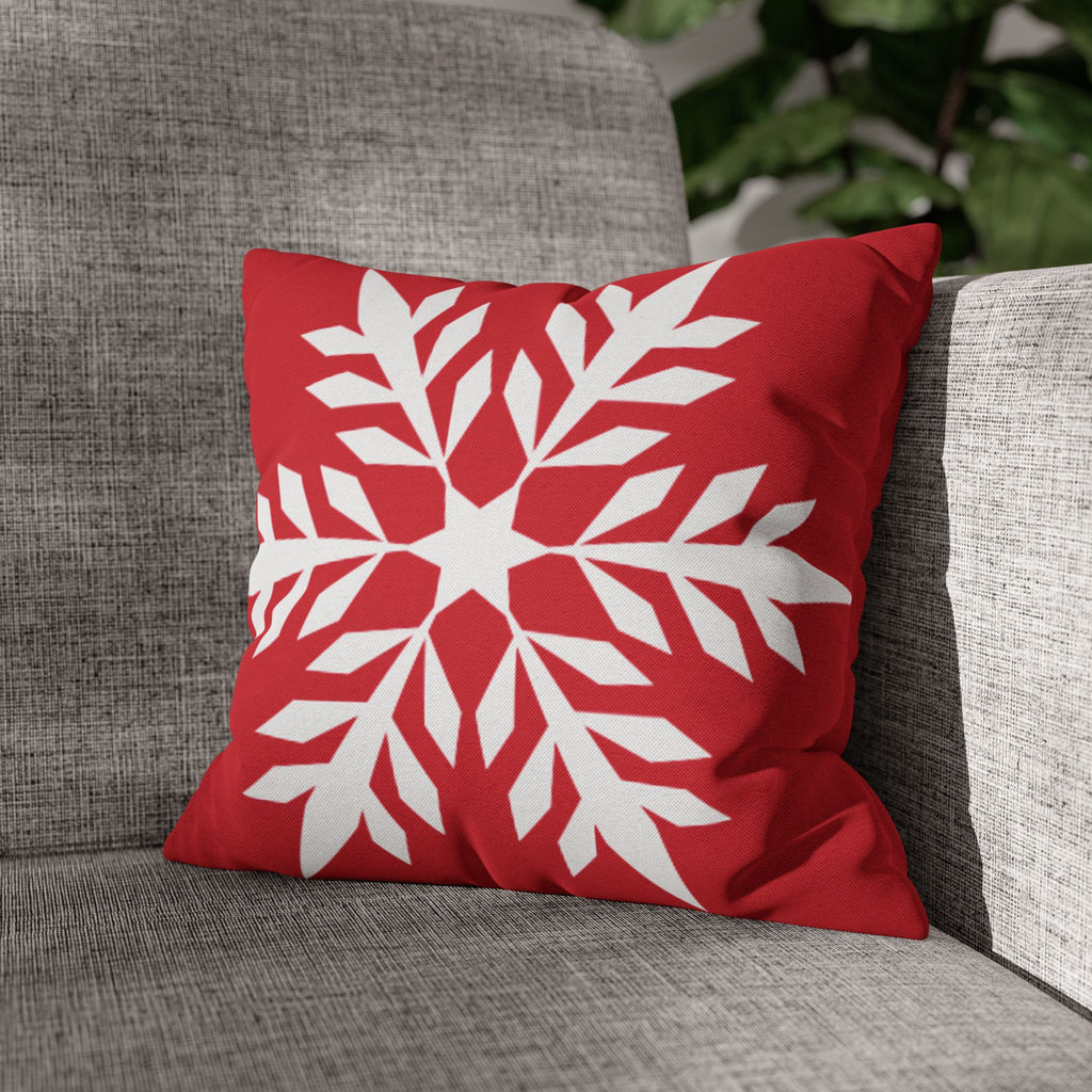 Cozy Holiday Pillowcase with Snowflake Design