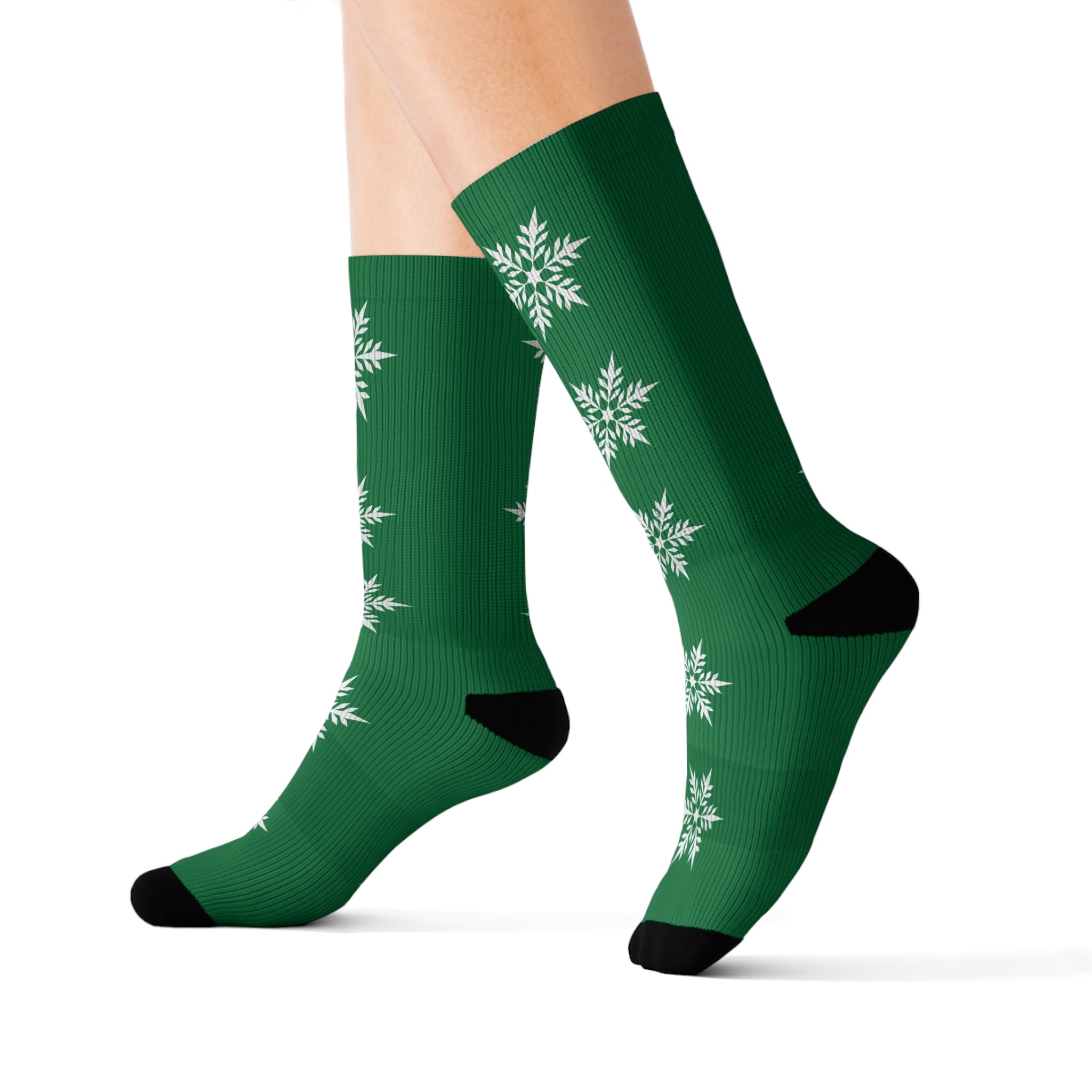 Festive Snowflake Sublimation Socks for Holiday Cheer