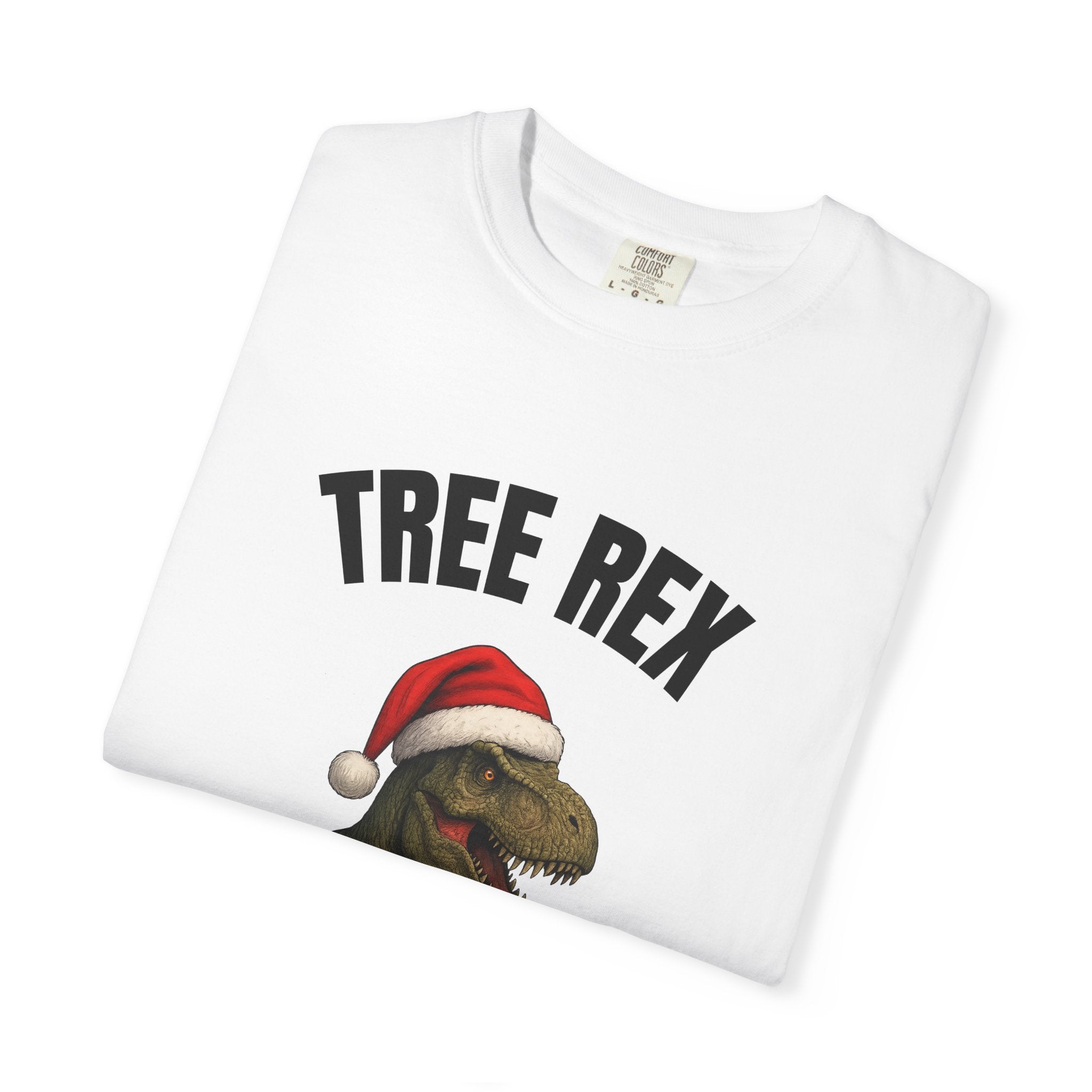 Christmas Dino T-Shirt, Funny T-Rex Shirt, Holiday Humor Tee, Tree Rex Gift, Unisex Festive Apparel